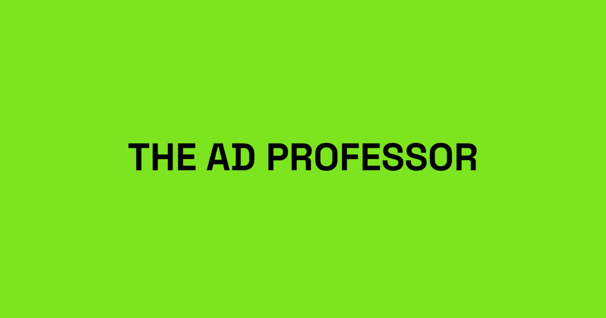 The Ad Professor Newlsetter